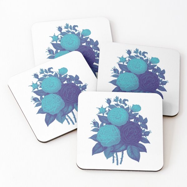 Item preview, Blue Historical Illustration of Roses designed and sold by Brooke Hull.
