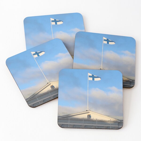 Item preview, Finnish Flag on Helsinki City Hall designed and sold by cnvlphotography.
