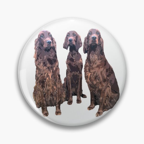 Item preview, Three Irish Setter Dogs - cartoonified designed and sold by PunkyCat.