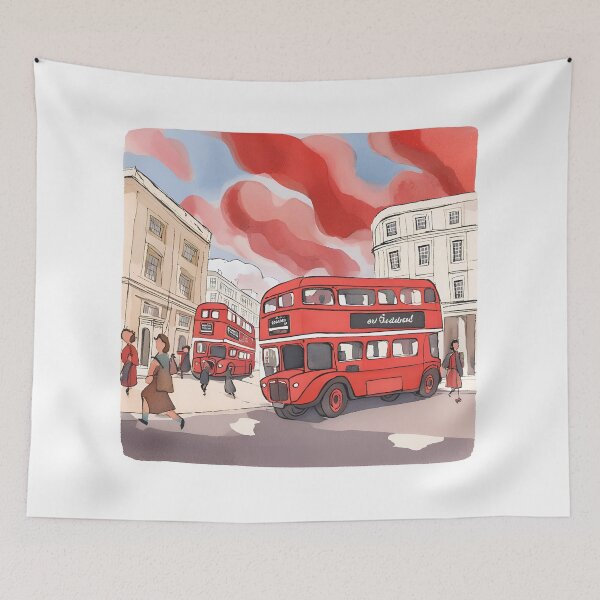 Item preview, London watercolor drawing designed and sold by Lilou13Magasin.