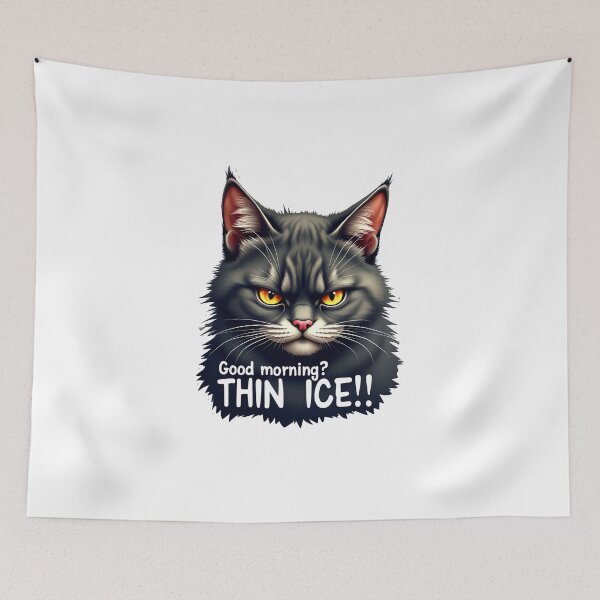 Artikelvorschau, Grumpy Cat & Coffee: Thin Ice Edition entworfen und verkauft von ArtCreator2023.