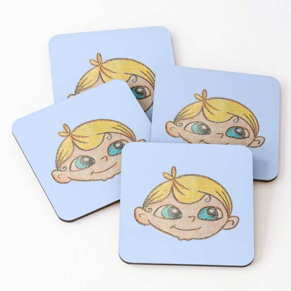 Item preview, Blonde Haired Blue Eyed Happy Little Kid Face designed and sold by #DrawWithDustin ~  The Crayon King.