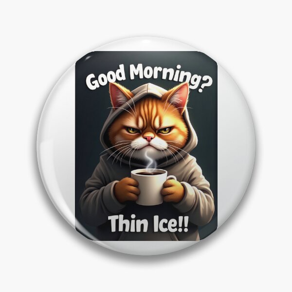 Item preview, Morning Struggles: Grumpy Cat in Hoodie designed and sold by ArtCreator2023.