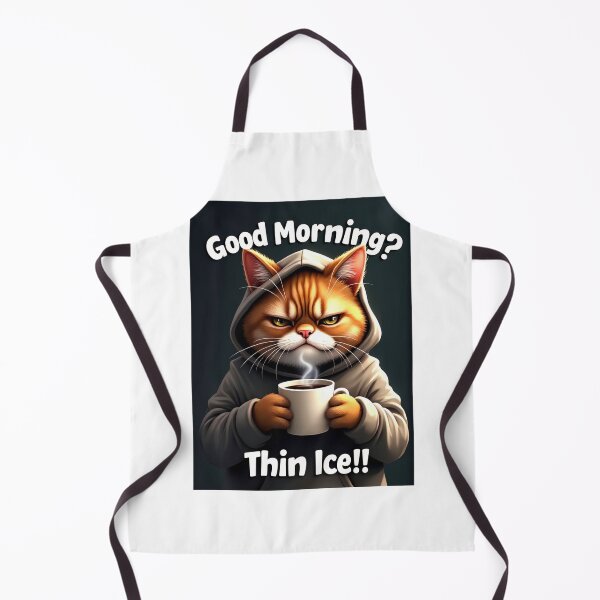 Item preview, Morning Struggles: Grumpy Cat in Hoodie designed and sold by ArtCreator2023.