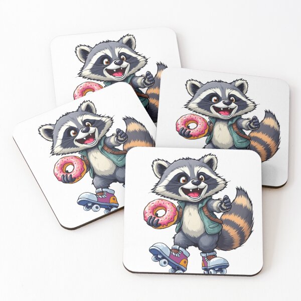 Item preview, Raccoon with Roller Skates designed and sold by SignumShop.