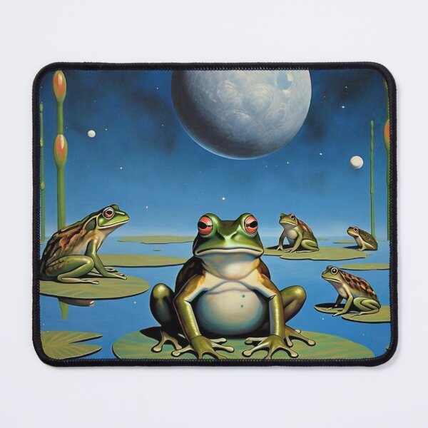 Item preview, Magritte-Inspired Moon Frogs designed and sold by vwcallais.