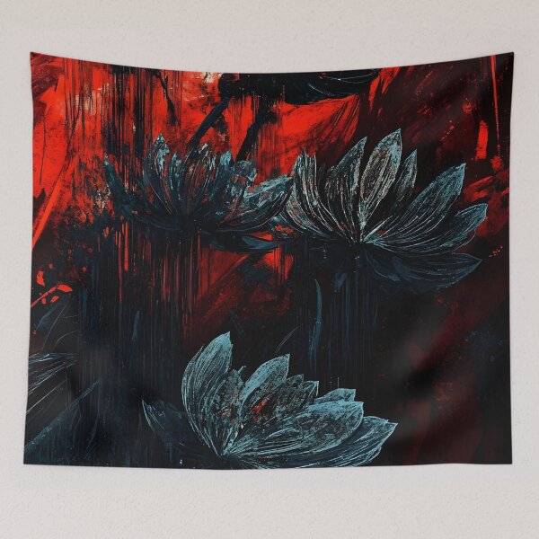 Aperçu de l'œuvre Fleurs sombres en lumière rouge créée et vendue par MaximFuss.