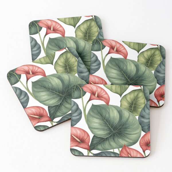 Item preview, Red leaves and flowers designed and sold by Kosicas.