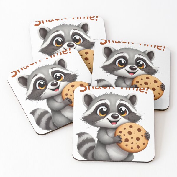 Item preview, Cute Anime Raccoon Snack Time Designe designed and sold by SignumShop.