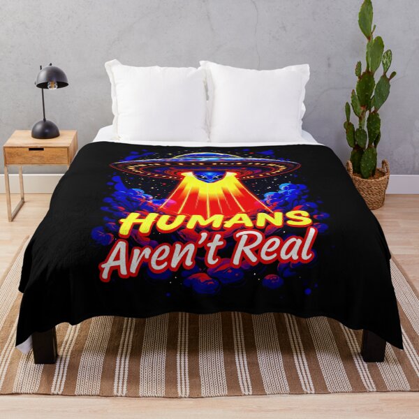 Item preview, Humans Aren't Real UFO Funny Quote designed and sold by TheArtOfPat.