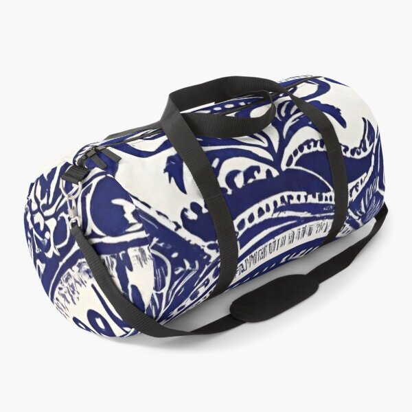 Item preview, Navy Blue Floral Ink Print on Creme designed and sold by BubbleGalaxy.