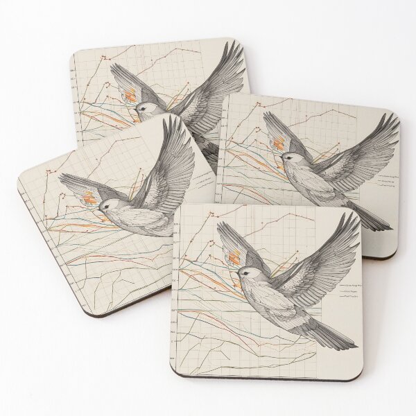 Item preview, Birds flying over old graphs and maps. designed and sold by Rompecabezas.