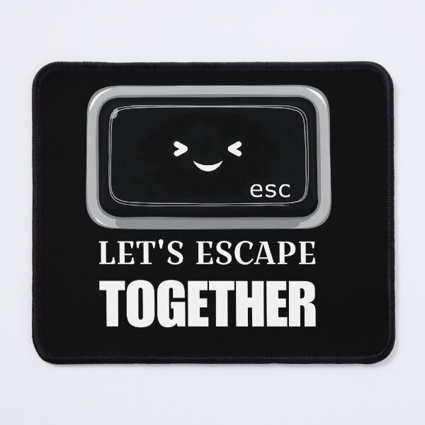 Item preview, Let's Escape Together - Minimalist Tech-Inspired T-Shirt designed and sold by FlatEdge.