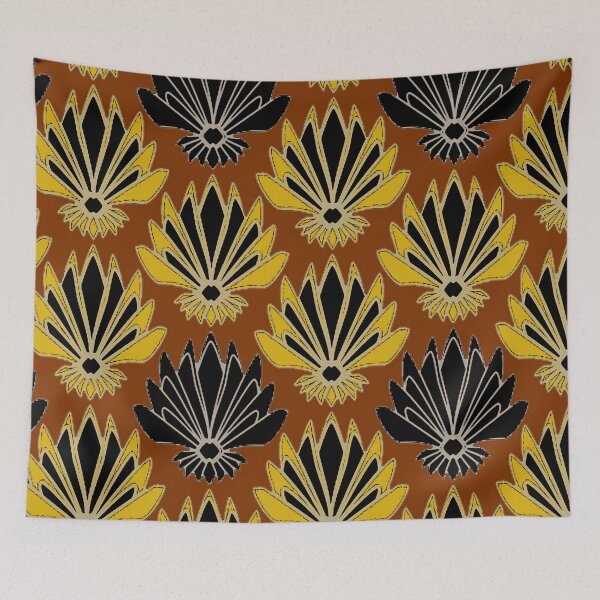 Item preview, YELLOW BLACK COFFEE BROWN AGAVE ABSTRACT designed and sold by sharlesart.
