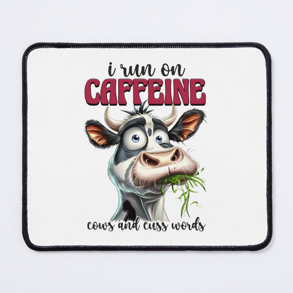 Item preview, "I Run on Caffeine, Cows, and Cuss Words" Funny, Bold, and Sassy Shirt for the Ultimate Coffee-Loving, Country Livin' Rebel designed and sold by Hope2123.