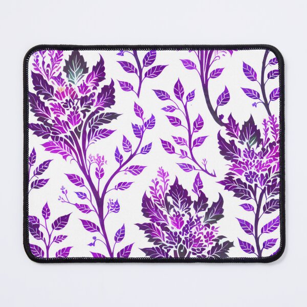 Item preview, Purple Floral Ink Print on White designed and sold by BubbleGalaxy.