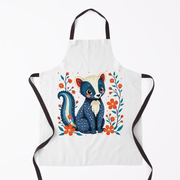 Item preview, Whimsical Floral Skunk Illustration designed and sold by BirdsnStuff.
