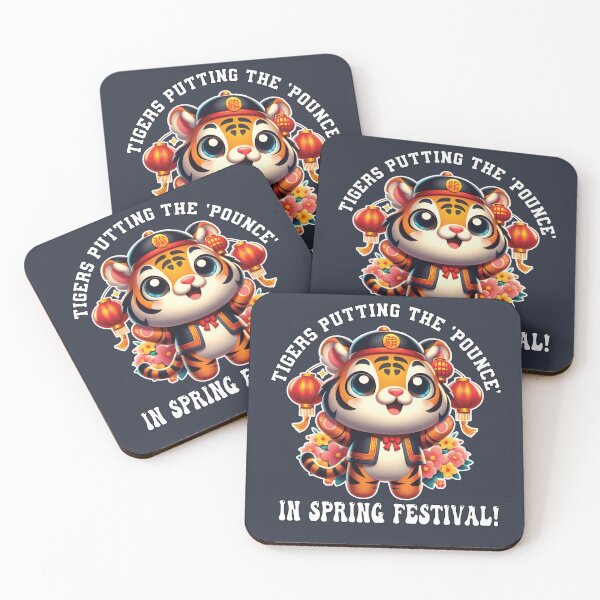 Item preview, tigers putting the 'pounce' in spring festival designed and sold by Suldaanstyle.