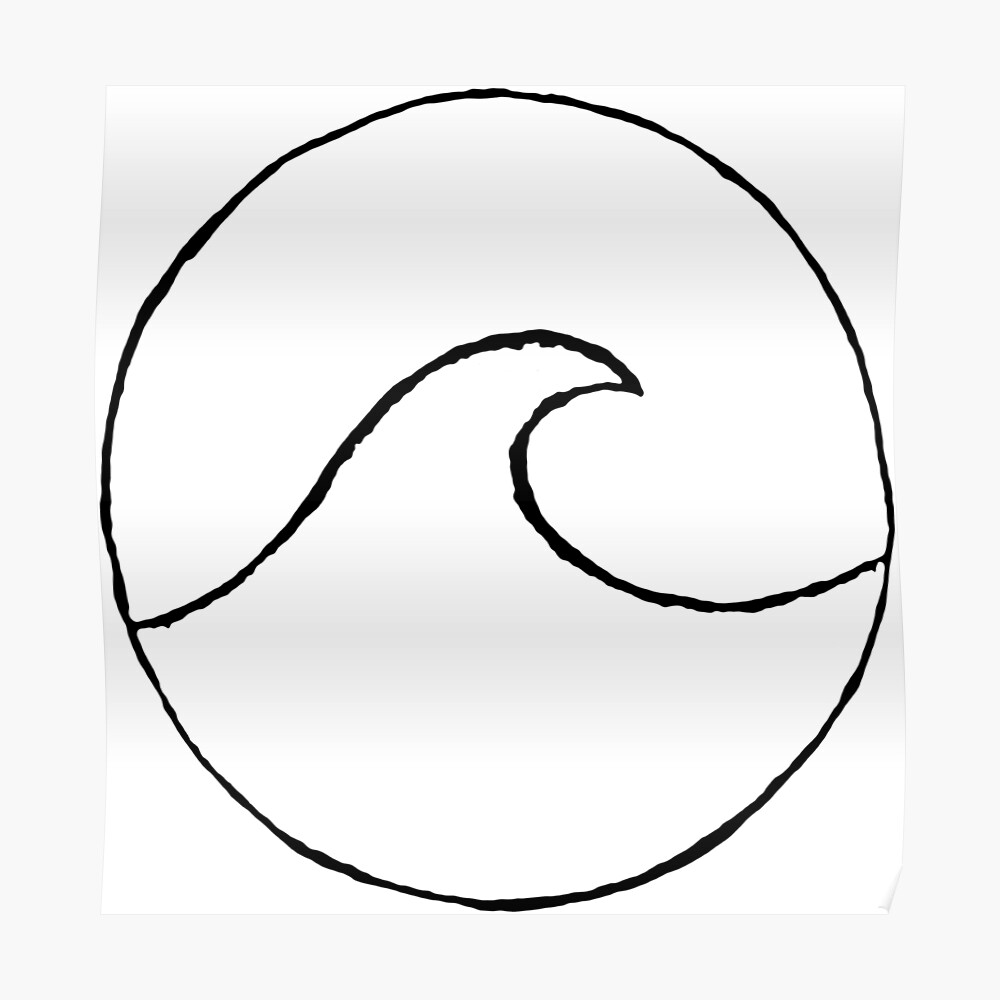 black and white circle wave" Sticker by julieiluj | Redbubble