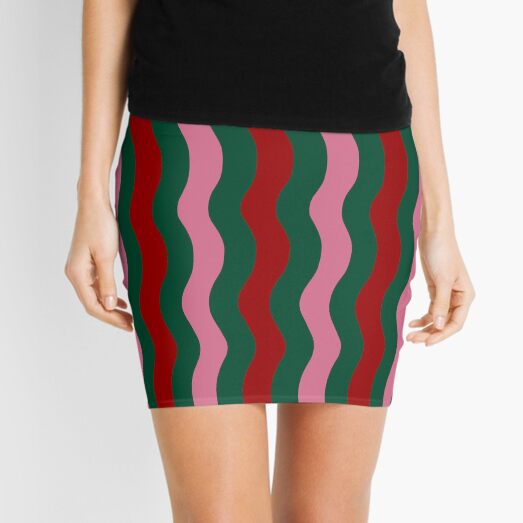 Item preview, Abstract Wavy Lines, Pink, Red and Green, Christmas Holidays designed and sold by OneThreeSix.