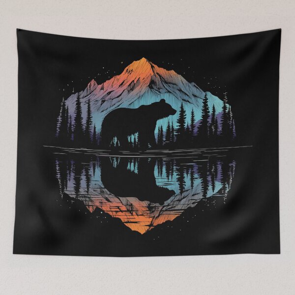 Item preview, Bear Animal Outdoors Forest Reflection designed and sold by YalenArt.