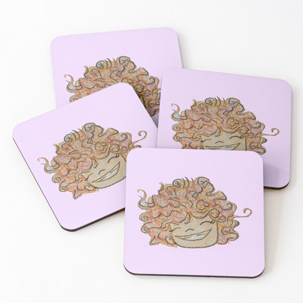 Item preview, Cutie Curly Sue Happy Kid designed and sold by #DrawWithDustin ~  The Crayon King.