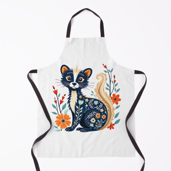 Item preview, Whimsical Floral Skunk Illustration designed and sold by BirdsnStuff.