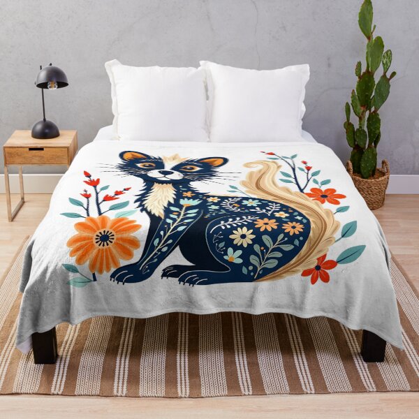 Item preview, Whimsical Floral Skunk Illustration designed and sold by BirdsnStuff.