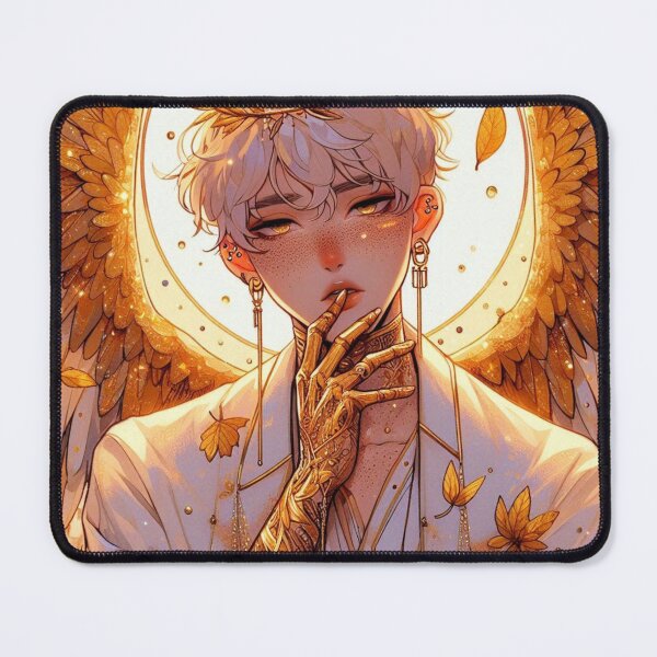 Item preview, Golden Guardian Angel with Ethereal Glow - Otome Aesthetic Art designed and sold by FaydeFlora.