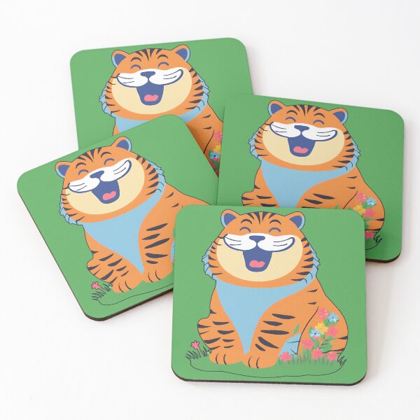 Item preview, Happy and Cute Tiger designed and sold by SherabArts.