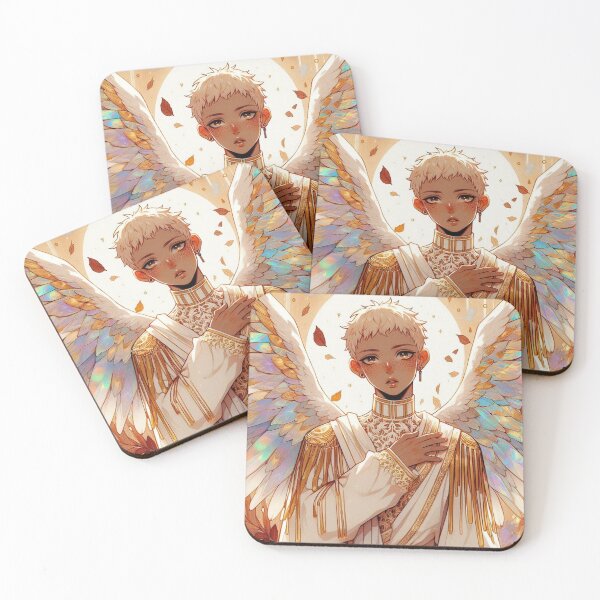 Item preview, Otome Guardian with Golden Halo - Mystical Angelic Character Art designed and sold by FaydeFlora.