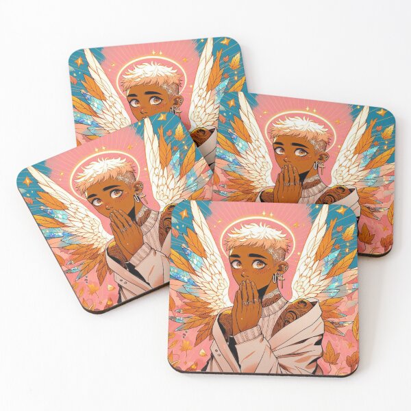 Item preview, Heavenly Angel in Gold - Otome Guardian Angel Art Print designed and sold by FaydeFlora.