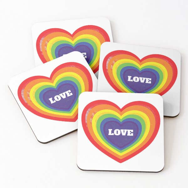 Item preview, LGBT Rainbow Pride Gay Love Heart designed and sold by brodyquixote.