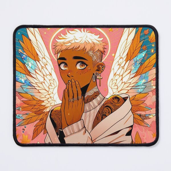 Item preview, Heavenly Angel in Gold - Otome Guardian Angel Art Print designed and sold by FaydeFlora.