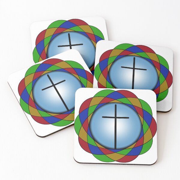 Item preview, Stained Glass Cross, Sacred Geometry  designed and sold by TheFatTree.