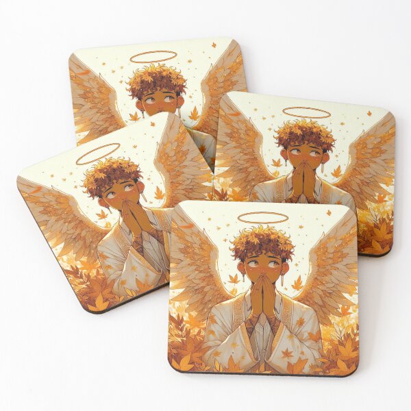 Item preview, Heavenly Guardian Angel in Gold - Otome Fantasy Illustration designed and sold by FaydeFlora.