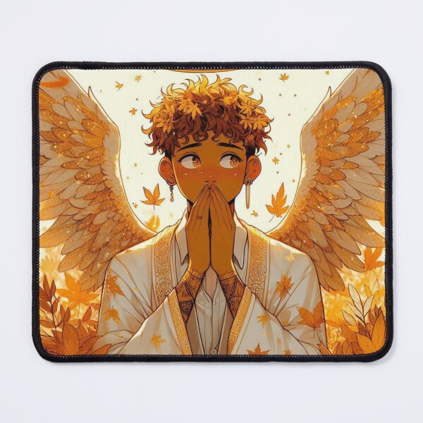 Item preview, Heavenly Guardian Angel in Gold - Otome Fantasy Illustration designed and sold by FaydeFlora.