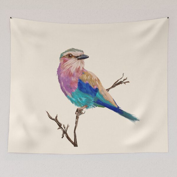 Item preview, Colorful Bird Perched on a Branch – Vibrant Nature Illustration designed and sold by Pandositive.
