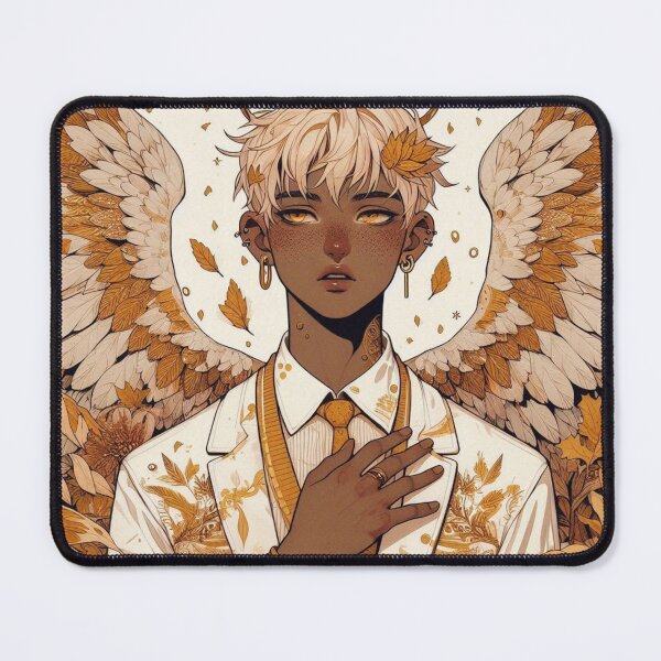 Item preview, Celestial Golden Guardian - Angel with Freckles and Halo designed and sold by FaydeFlora.