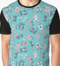 teddy bears and viking weapons - light blue Graphic T-Shirt