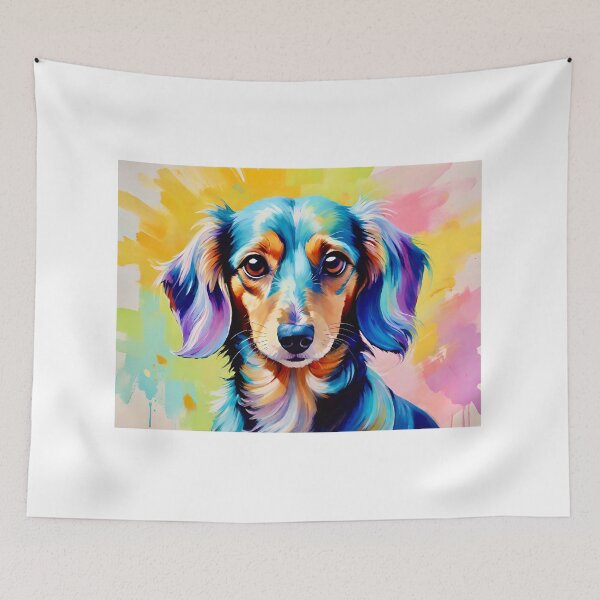 Item preview, A dachshund in pastel colors designed and sold by Steffani Lehmann.