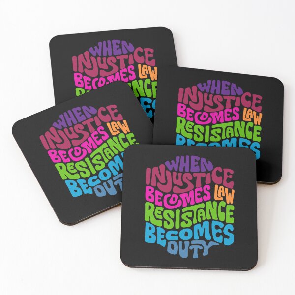 Item preview, When Injustice Becomes Law Resistance Becomes Duty Word Art designed and sold by Unhinged Heather.