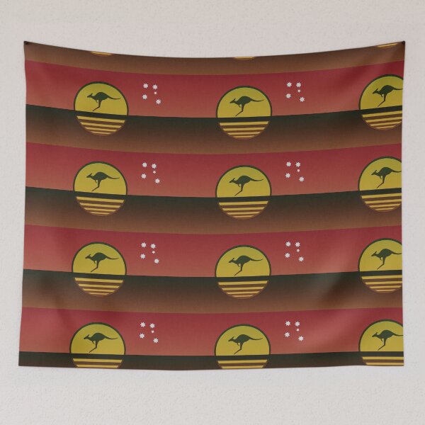 Item preview, Aussie Kangaroo Sun Design. Ochre. Art designed and sold by Kangaroo Sun.