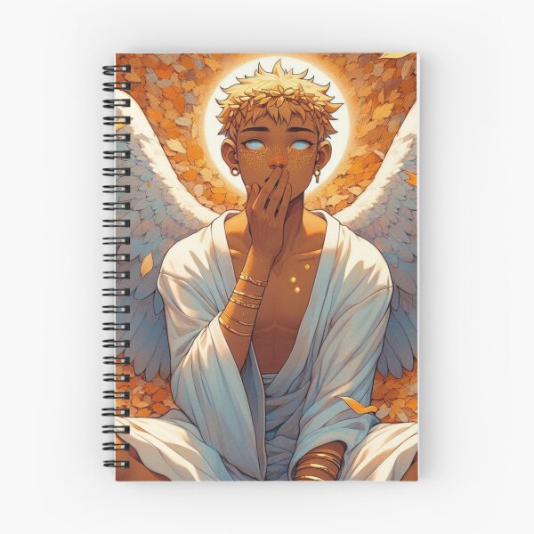 Item preview, Otome Angel Guardian with Glowing Wings - Mystical Art Print designed and sold by FaydeFlora.