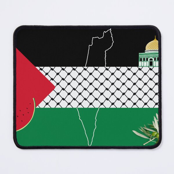 Item preview, Palestine kufiya flag and map designed and sold by Content Extra.
