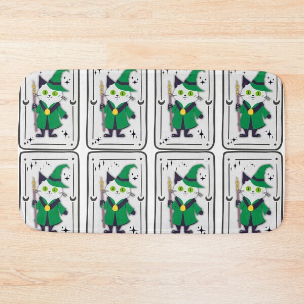 Item preview, The Feline Wizard: A Tarot Card of Magic and Mystery. Magical Wizard Cat in Green Robe. designed and sold by MarCreativArt.