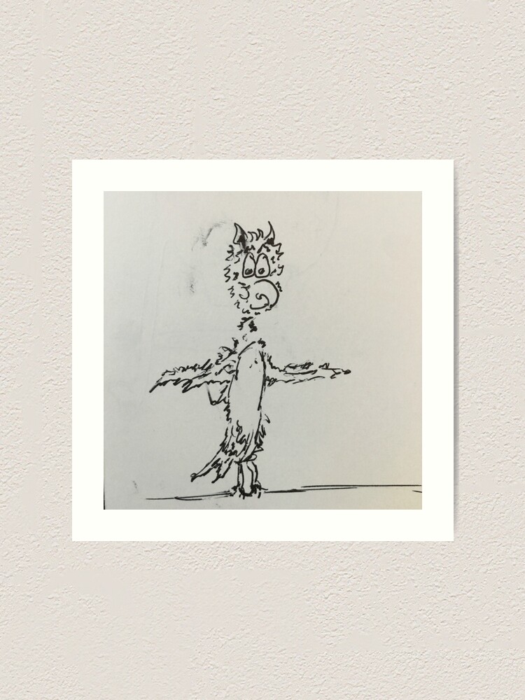 Thumbnail 1 of 3, Art Print, A bird named Phil designed and sold by gearasaurus.