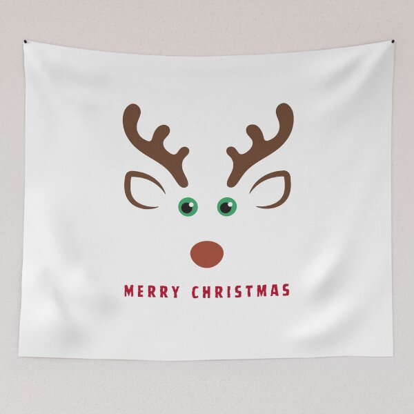 Item preview, Merry Christmas Bull Male Reindeer Cute Minimalist NB designed and sold by CherryPickedArt.