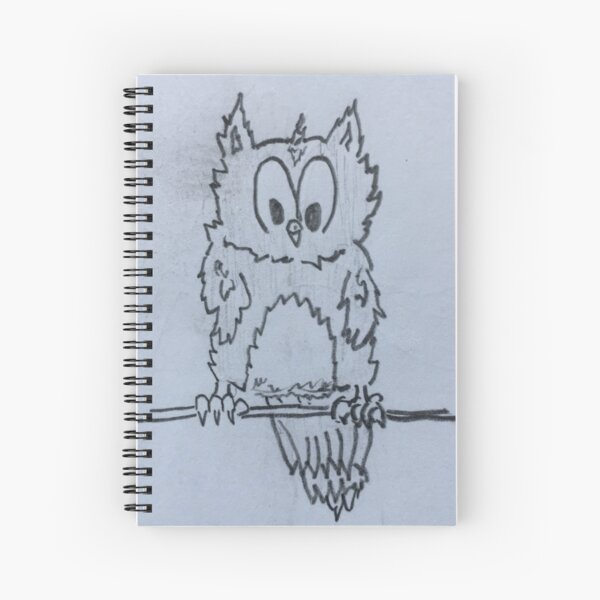 An owl named Carl Spiral Notebook