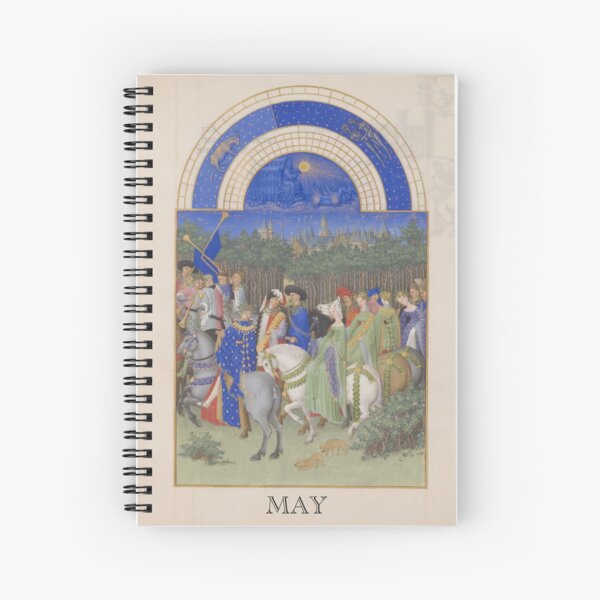 Item preview, May from Très Riches Heures de Jean de Berry (with month included) designed and sold by Medievalists.net.
